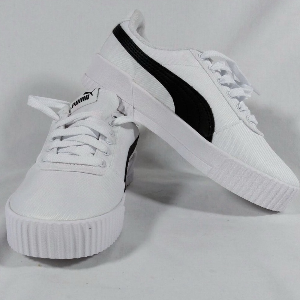 Puma Carina CV Soft Foam Sneakers - White & Black - Women's